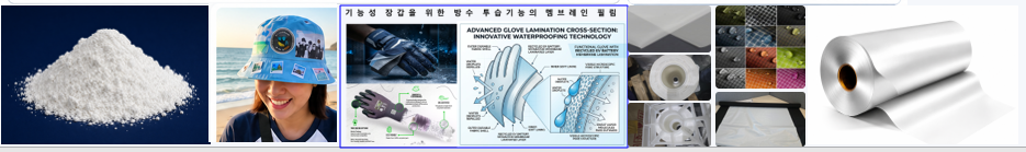 UHMWPE 파우더 · 어망 · 기능성 장갑 · 섬유 · 분리막 롤